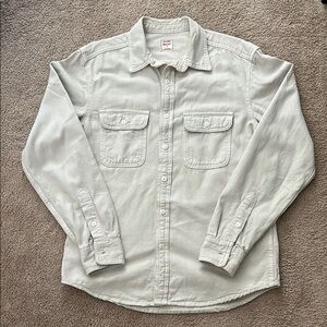 Old Navy Men's Button Down Shirt - Light Gray